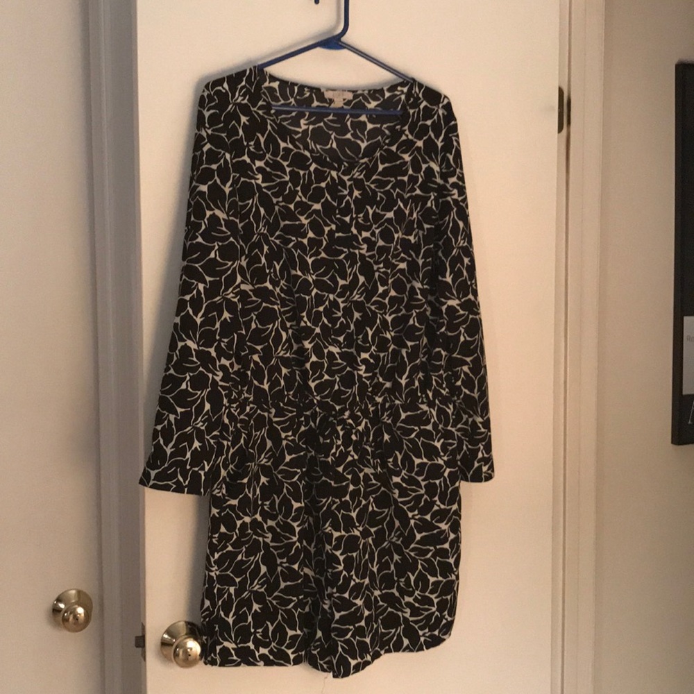 Loft black and white romper size 12.